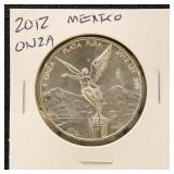 Mexico Silver Coin 2012 Onza in dealer flip