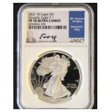US Silver Coin 2021-W Type 1 Silver Eagle Graded P