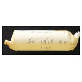Great Britain 1918 Roll of 50 1 Pence Coins