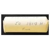 Great Britain 1919 Roll of 50 1 Pence Coins