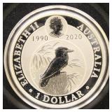 Australia Silver Coin 1990/2020 Kookaburra 1 Ounce