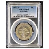US Silver Coin 1936-D Columbia Commemorative Silve