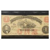 US Paper Money 1862 Virginia $1 Treasury Note , Ci