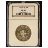 US Silver Coin 1936 York Commemorative Half Dollar