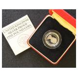 Great Britain Coins 1984 Silver Proof One Pound Co
