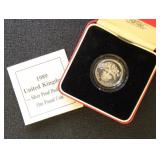 Great Britain Coins 1989 Silver Proof One Pound Co