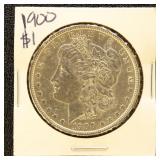 US Silver Coin 1900 Silver Morgan Dollar, Uncircul