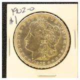 US Silver Coin 1902-O Morgan Silver Dollar, Uncirc