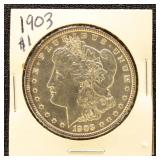 US Silver Coin 1903 Morgan Silver Dollar, Uncircul