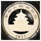 China Silver Coin 2022 Panda 1 Ounce Silver Coin