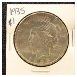 US Silver Coin 1935 Peace Silver Dollar, Uncircula