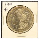 US Silver Coin 1921 Morgan Silver Dollar, Uncircul