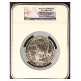 US Silver Coin 2010 5 Ounce Silver Quarter Yellows