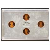 US Coins 2009-S 4 Coin Lincoln Cent Proof Set in M