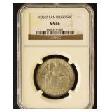 US Silver Coin 1936-D San Diego Commemorative Half