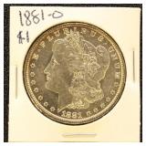 US Silver Coin 1881-O Morgan Silver Dollar, Uncirc