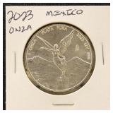 Mexico Silver Coin 2023 Onza in dealer flip