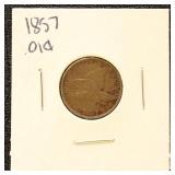 US Coin 1857 Flying Eagle Cent, Circulated
