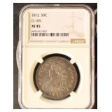 US Silver Coin 1812 Capped Bust Half NGC XF45