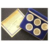 US Silver Coins 5 Walking Liberty Half Dollars in