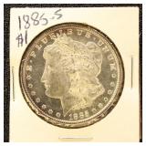 US Silver Coin 1885-S Silver Morgan Dollar, Uncirc