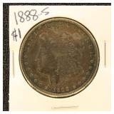 US Silver Coin 1888-S Silver Morgan Dollar, Circul