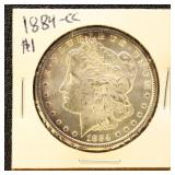 US Silver Coin 1884-CC Silver Morgan Dollar, Uncir