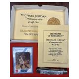 Michael Jordan 1984 Olympics Card & Knife set, lim
