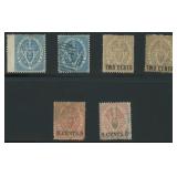 British Columbia Stamps #7-9 Group on Card, includ