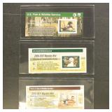 US Duck Stamp Mini-Sheets Mint NH 17 total with a