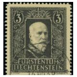 Liechtenstein Stamps # Used 1938 Prince Fr CV $100