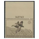 US Stamps #RW7 Mint NH Plate Number Single VFXF85J