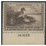 US Stamps #RW6 Mint Plate Number Single