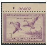 US Stamps #RW5 Mint NH Plate Number Single
