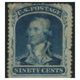 US Stamp #39 Mint No Gum with stains, CV $1,400