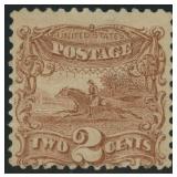 US Stamp #113 Mint Regummed 1869 2c Postri CV $190