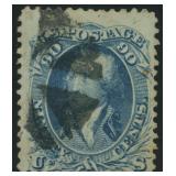 US Stamp #72 Used with perf creases and to CV $625