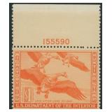 US Stamps #RW11 Mint NH Plate Number Single CV $12