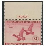 US Stamps #RW10 Mint NH Plate Number Single with l