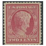 US Stamps #369 Mint LH blue paper 1909 Lin CV $150