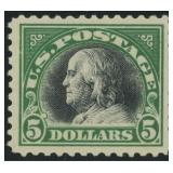 US Stamp #524 Mint LH 1919 $1 Franklin CV $170