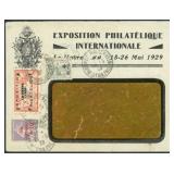 France Stamps #246, B14 & B24 tied on 1929 Expo Co