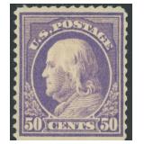 US Stamps #421 Mint NH with light gum skip CV $775