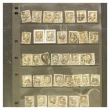 US Stamps #205 Group of 36 Used on Page with a var