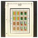 United Nations Flag Stamps Sheets, 30+ Mint NH 198
