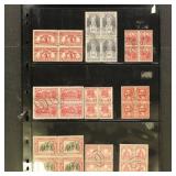 US Stamps 1920s-1940s Used Blocks of Four on Vario