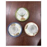 SGK Occupied Japan China set of 3 petite tea cups