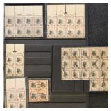 US Stamps #832-834 Mint NH & Used group of Plate B