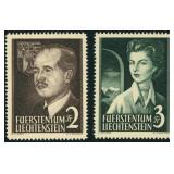 Liechtenstein Stamps #287-88 Mint NH 1955  CV $140