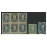 CSA Stamps & Cover 1860s issues CV $350+